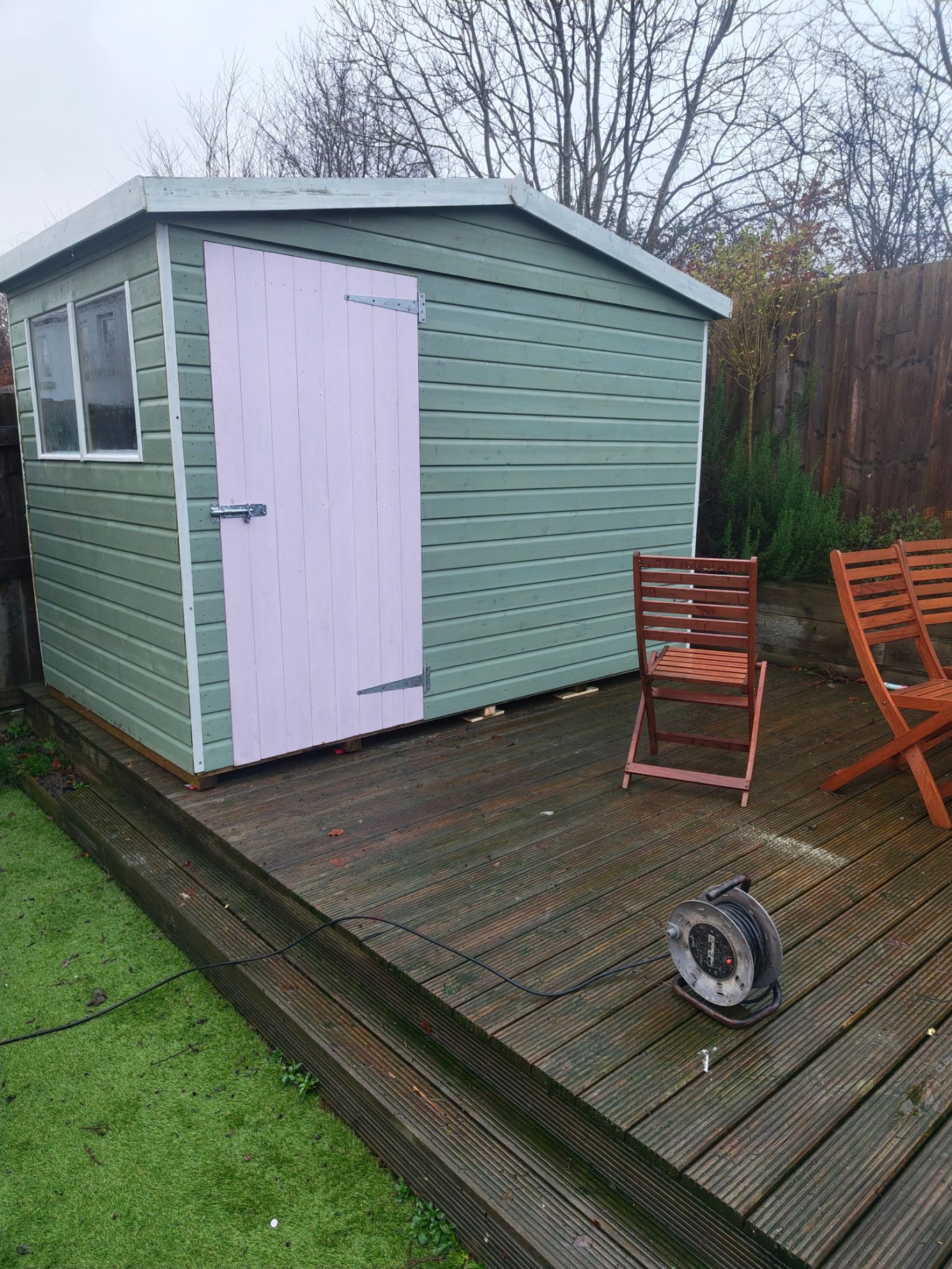 3m x 1.8m (10ft x 6ft) Apex roof Painted shed