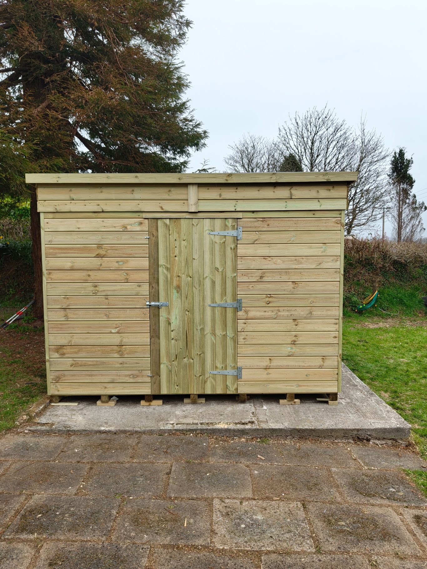 3m x 3m (10ft x 10ft) pent roof shed